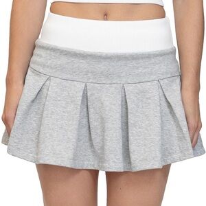 Steve Madden Heather Gray Pleated Skort